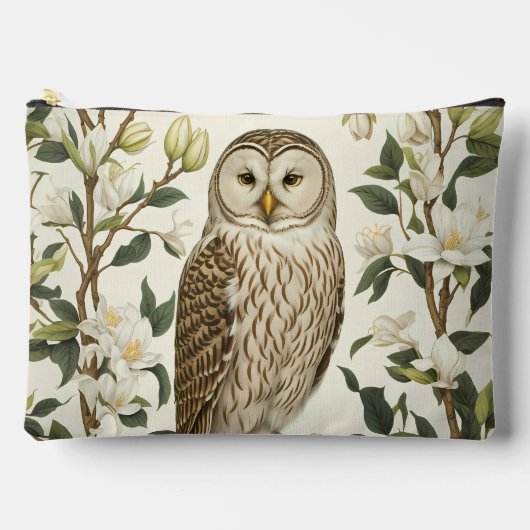 Beautiful Ural Owl And Magnolia Blossoms Etui (Voorkant)