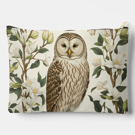Beautiful Ural Owl And Magnolia Blossoms Etui (Achterkant)
