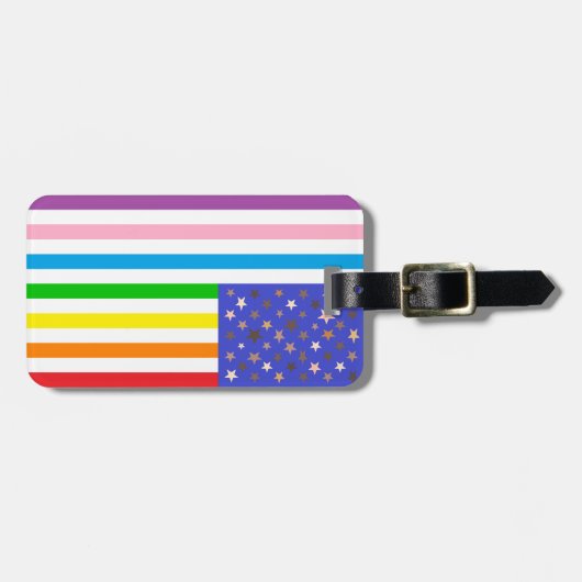 Beautiful USA Flag Bagagelabel (Voorkant horizontaal)