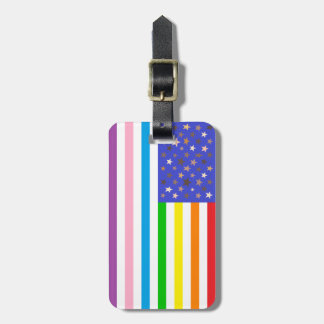 Beautiful USA Flag Bagagelabel