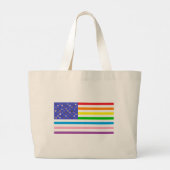 Beautiful USA FLag  Grote Tote Bag (Achterkant)