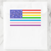 Beautiful USA Flag Rechthoekige Sticker (Tas)