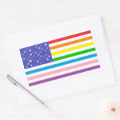 Beautiful USA Flag Rechthoekige Sticker (Envelop)