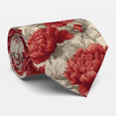 Beautiful Valentine Gifts For Him Peonies Flower Stropdas (Opgerold)