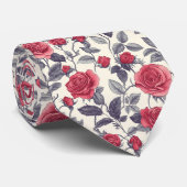 Beautiful Valentine Gifts For Men Rose Floral Stropdas (Opgerold)