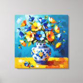 Beautiful Vase of Flowers Canvas Afdruk (Voorkant)
