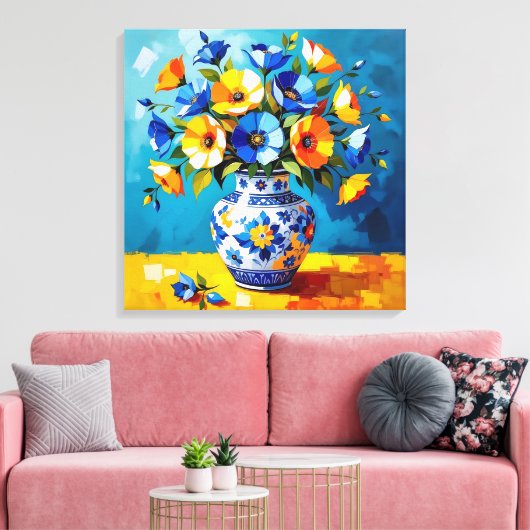 Beautiful Vase of Flowers  Canvas Afdruk (Insitu (Woonkamer))
