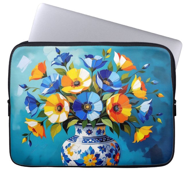 Beautiful Vase of Flowers  Laptop Sleeve (Voorkant)