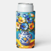 Beautiful Vase of Flowers Seltzer Blikjeskoeler (Seltzer Voorkant)