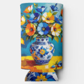 Beautiful Vase of Flowers Seltzer Blikjeskoeler (Achterkant)