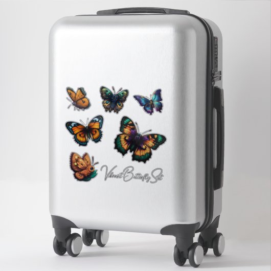 Beautiful vibrant colours Butterfly Set Sticker (Koffer)