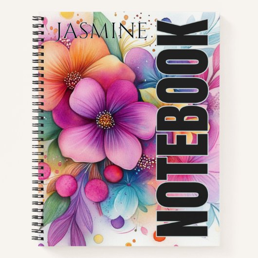 Beautiful Vibrant Floral Explosion Notitieboek (Voorkant)