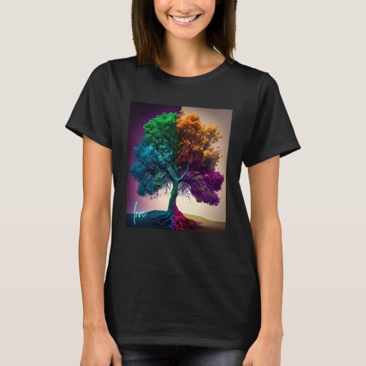 Beautiful Vibrant Tree Nature s Beauty  7 T-shirt (Voorkant)