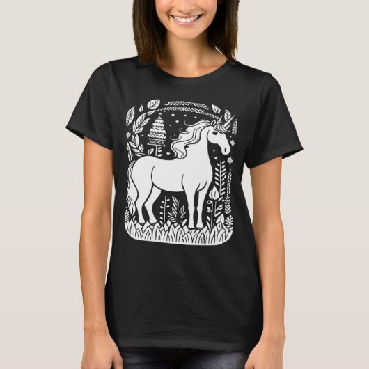 Beautiful Vibrant Unicorn Nature s Beauty T-shirt (Voorkant)