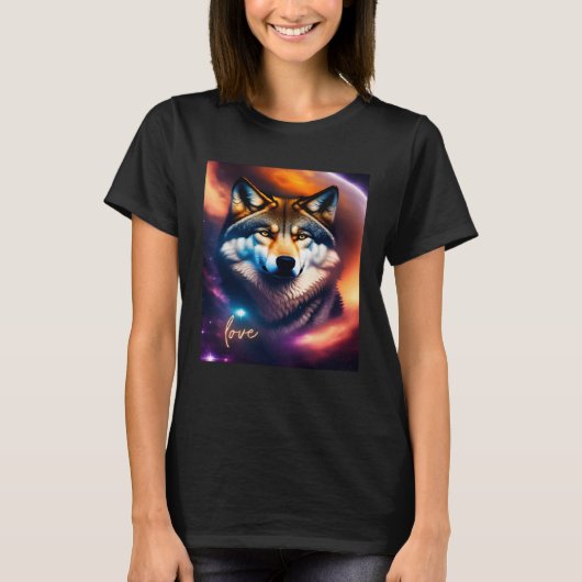 Beautiful Vibrant Wolf Nature s Beauty  4 T-shirt (Voorkant)