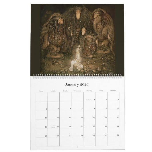 Beautiful Victorian John Bauer Illustrations Kalender (Jan 2026)