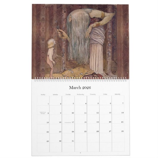 Beautiful Victorian John Bauer Illustrations Kalender (Mar 2026)