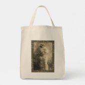 Beautiful Victorian Lady with cut flowers Tote Bag (Achterkant)