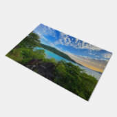 Beautiful View Scenic Tropical Seychelles Island Deurmat (Schuin)