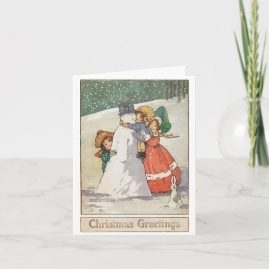 Beautiful Vintage Christmas Card Feestdagen Kaart (Voorkant)