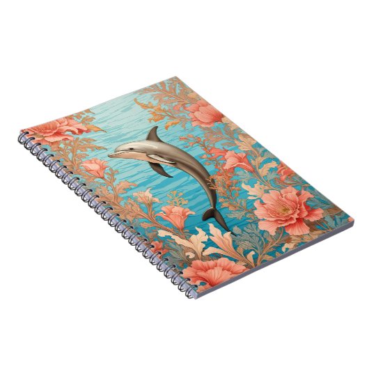 Beautiful Vintage Dolphin  Notitieboek (Rechterzijde)