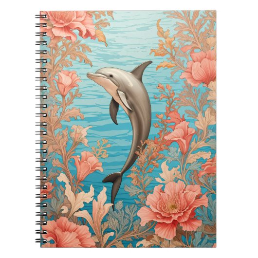 Beautiful Vintage Dolphin  Notitieboek (Voorkant)