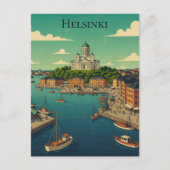 Beautiful Vintage Helsinki Finland Cityscape Briefkaart (Voorkant)