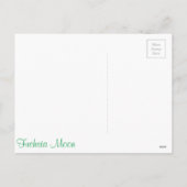 Beautiful Vintage Mid Century Santa & Reindeer Feestdagenkaart (Achterkant)