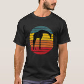 Beautiful Vintage Sunset Giraffe T-shirt (Voorkant)
