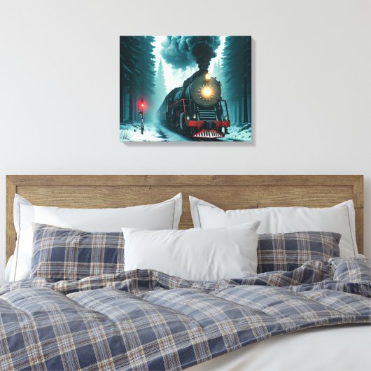 Beautiful Vintage Train Canvas Afdruk (Insitu (Slaapkamer))