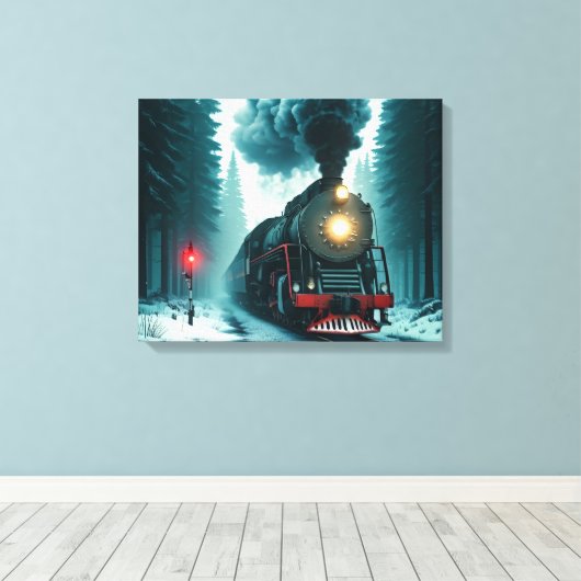 Beautiful Vintage Train Canvas Afdruk (Insitu (Houten vloer))