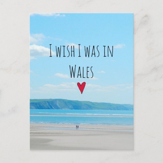 Beautiful Wales Zee Beach Landscape Aberdovey Briefkaart (Voorkant)