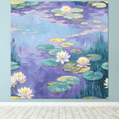 Beautiful Water Lilies Monet Art Canvas Afdruk (Insitu (Houten vloer))