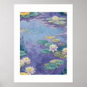 Beautiful Water Lilies Monet Art Poster (Voorkant)