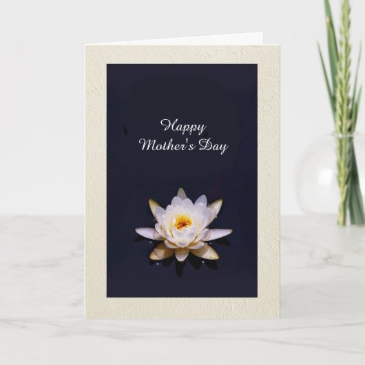 Beautiful Water Lily personalized Mother's Day Kaart (Voorkant)