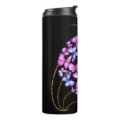 Beautiful Watercolor Butterflies with Gold Bling Thermosbeker (Gedraaid links)