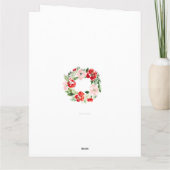 Beautiful Watercolor Christmas wreath Merry Kaart (Achterkant)