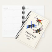 Beautiful Watercolor Dragonflies Colorful Spiral Planner (Display)