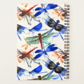 Beautiful Watercolor Dragonflies Colorful Spiral Planner (Achterkant)