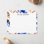 Beautiful Watercolor Dragonfly Pattern Frame Notitiekaartje (Voorkant / Achterkant in situ)