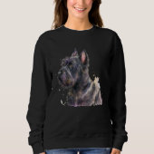 Beautiful Watercolor Scottish Terrier Portrait Trui (Voorkant)