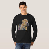 Beautiful Watercolor Shar Pei Portrait T-shirt (Voorkant volledig)