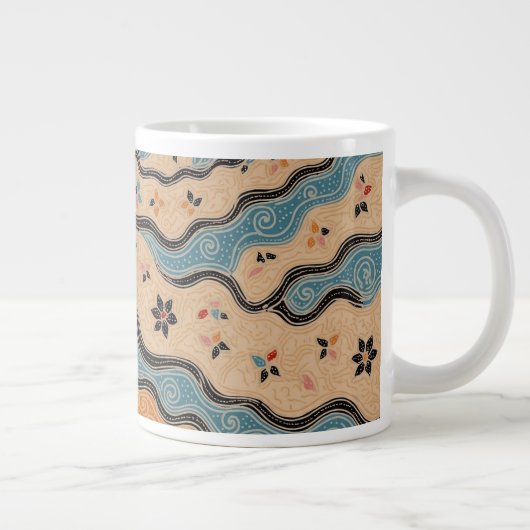 Beautiful Wave Batik Specialty Mug Grote Koffiekop (Rechts)