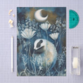 Beautiful White Ferret Cyanotype Printing Tissuepapier (Craft)