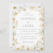 Beautiful White Flowers Spring Wedding Kaart (Voorkant)