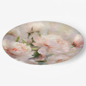 Beautiful White & Pink Peonies On Pink Background Papieren Bordje (Gekanteld)