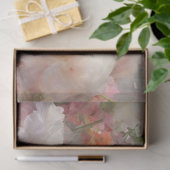 Beautiful White & Pink Peonies Watercolor Painting Tissuepapier (Geschenk)