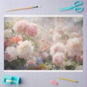 Beautiful White & Pink Peonies Watercolor Painting Tissuepapier (Craft)