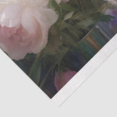 Beautiful White & Pink Peonies Watercolor Painting Tissuepapier (Detail)