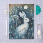Beautiful White Rabbit Cyanotype Printing Tissuepapier (Craft)